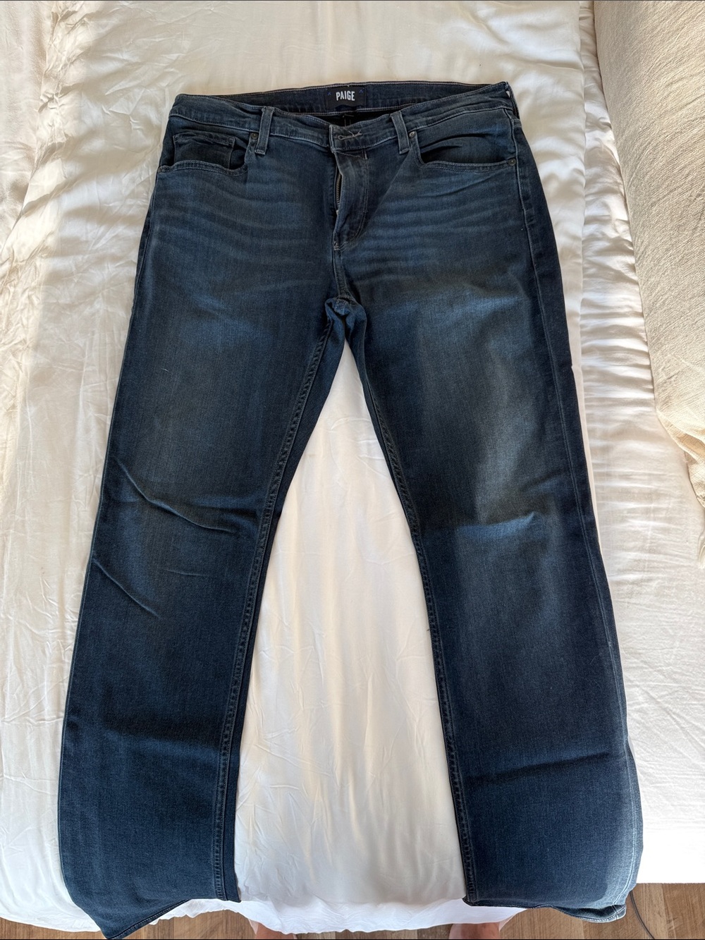 PAIGE Men's Federal Slim Straight Indigo Wash Jeans